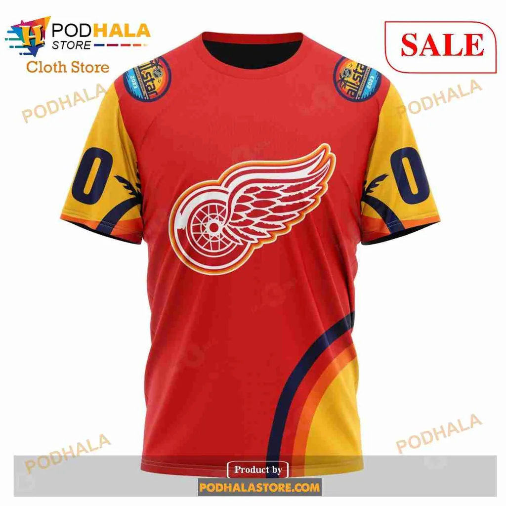 Vibrant Detroit Red Wings 3d Hoodie With Bold Logo And Sporty Stripes - Product View 6 Vibrant Detroit Red Wings 3d Hoodie With Bold Logo And Sporty Stripes - Product View 6