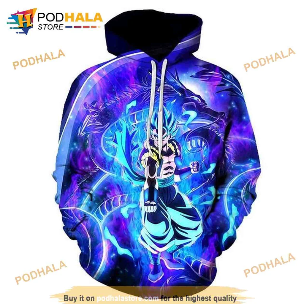 Vibrant Dragon Ball 3d Hoodie Featuring Dynamic Character Illustration