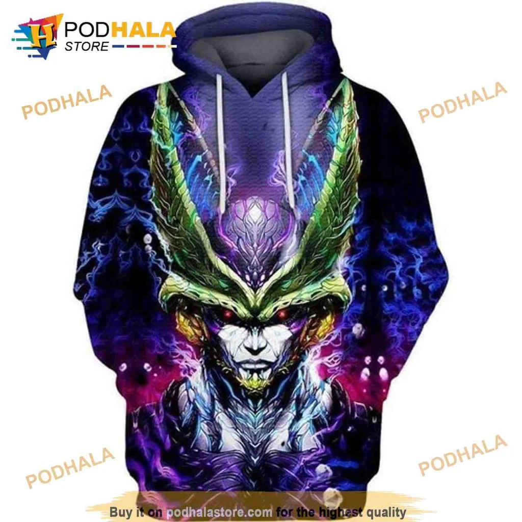 Vibrant Dragon Ball Character 3d Hoodie With Striking Graphic Design