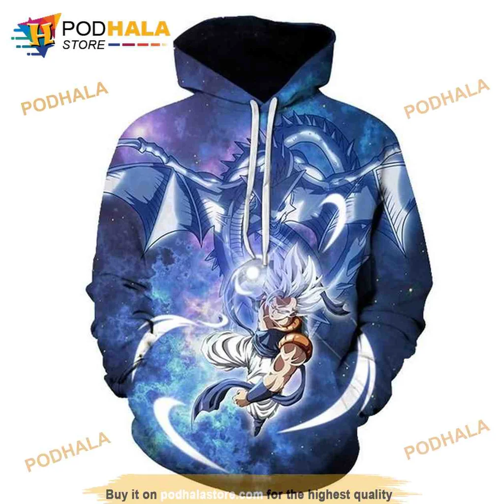 Vibrant Dragon Warrior 3d Hoodie With Cosmic Dragon Design