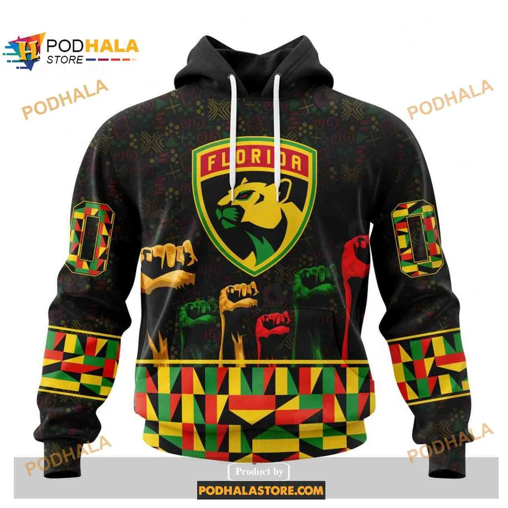 Vibrant Florida Panthers 3d Hoodie Celebrating Black History Month