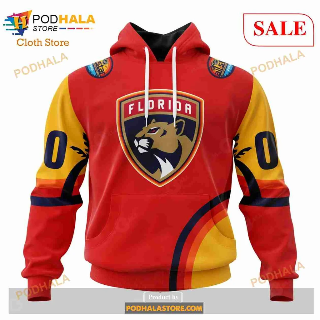 Vibrant Florida Panthers 3d Hoodie, Fierce Panther Head Design For Fans