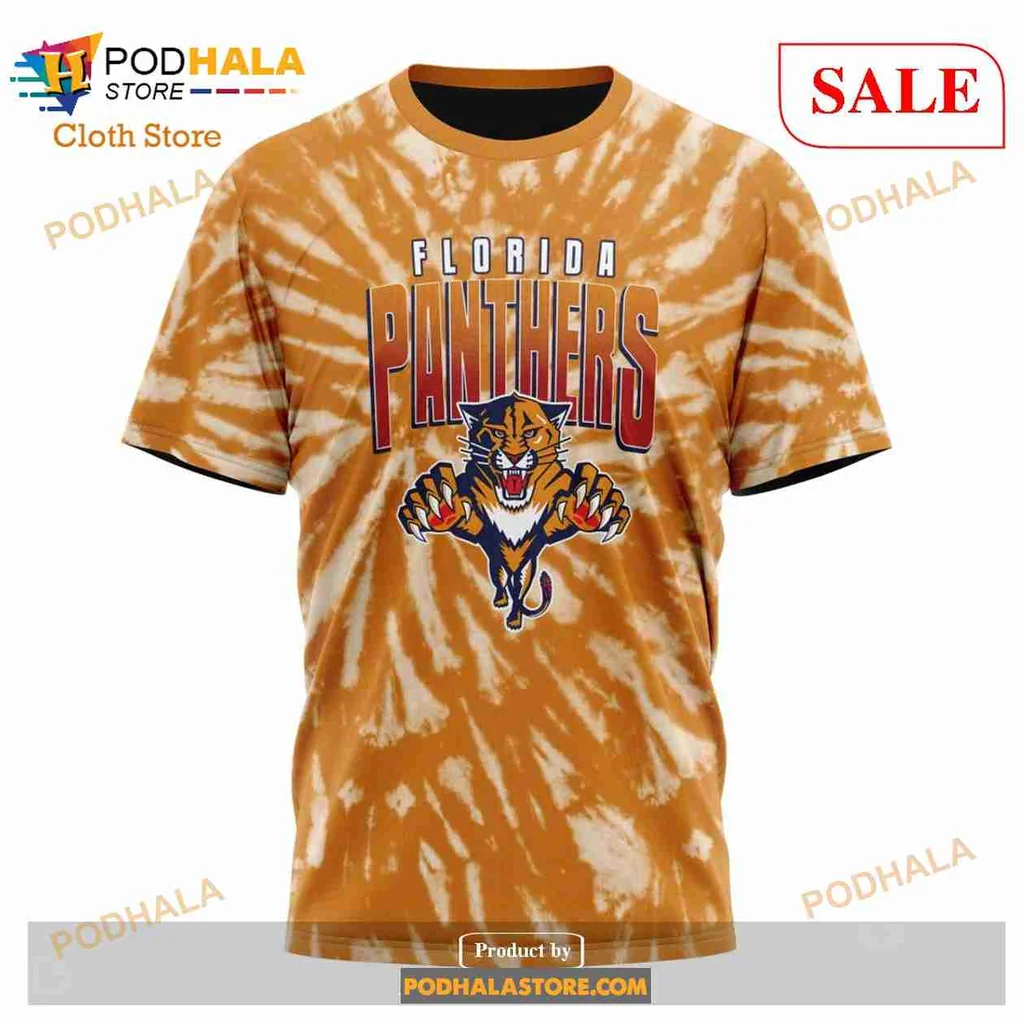 Vibrant Florida Panthers Tie Dye Hoodie, Retro 3d Sweatshirt Design - Product View 6 Vibrant Florida Panthers Tie Dye Hoodie, Retro 3d Sweatshirt Design - Product View 6