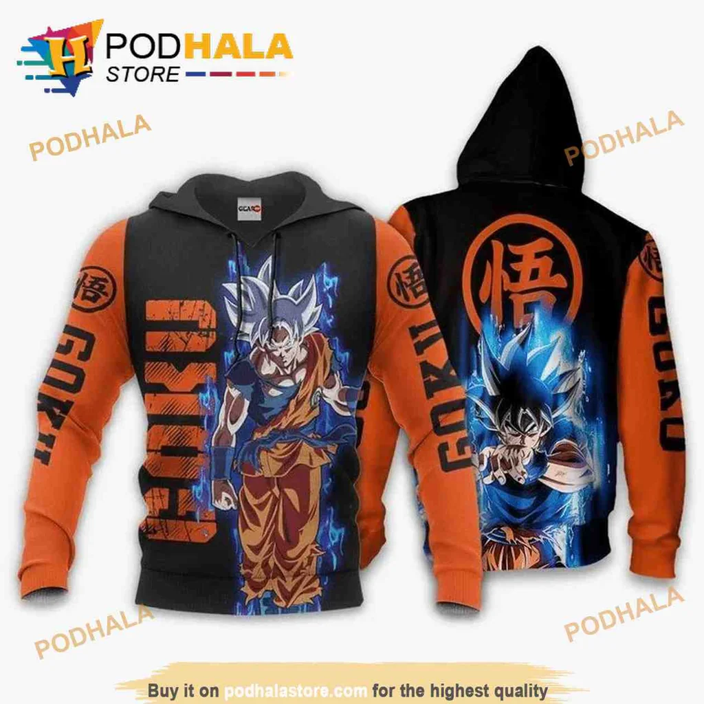 Vibrant Goku Ultra Instinct 3d Hoodie Featuring Dynamic Anime Design