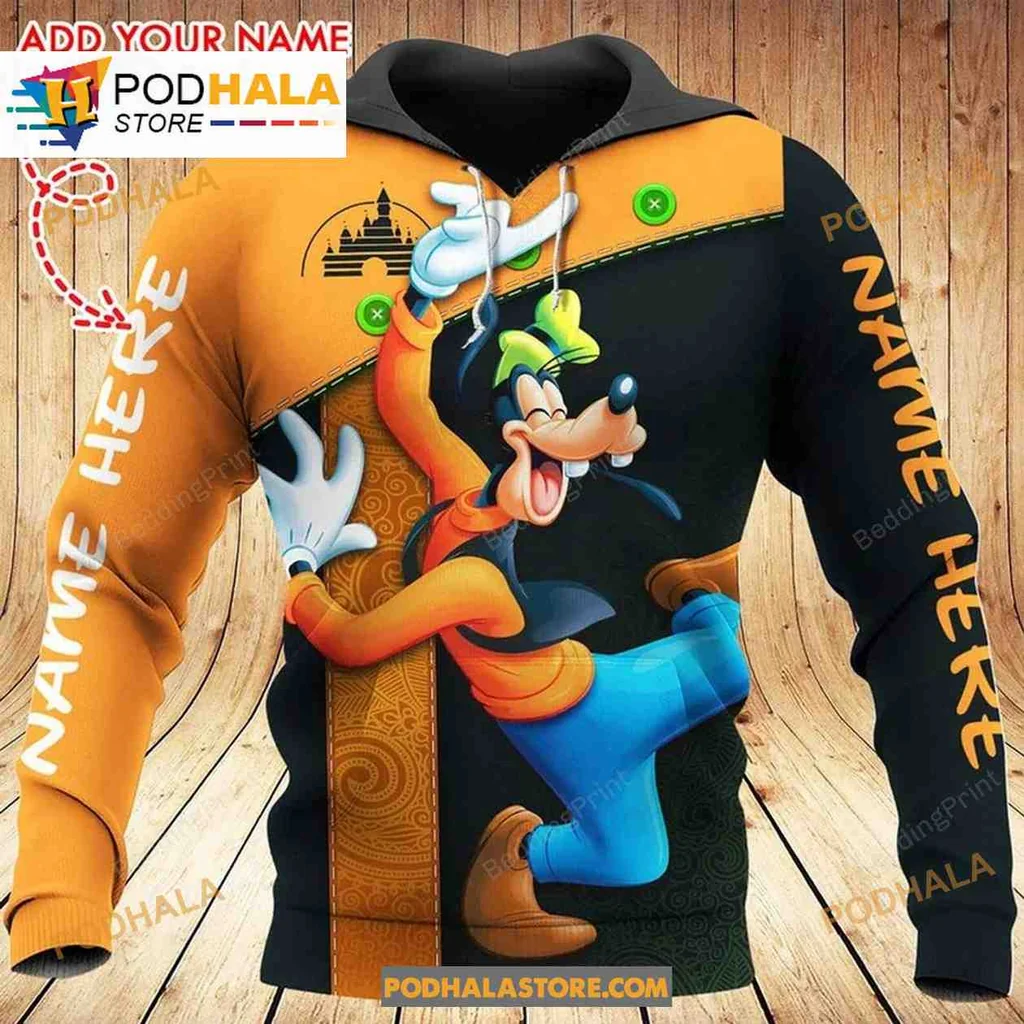 Vibrant Goofy Disney 3d Hoodie With Playful Pose And Bright Colors