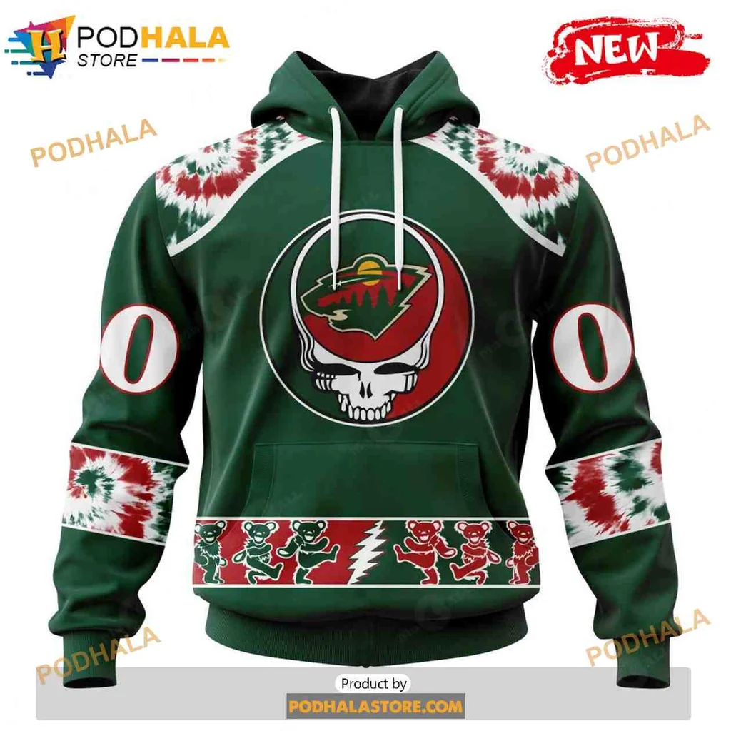 Vibrant Grateful Dead Minnesota Wild 3d Hoodie With Colorful Skull Design