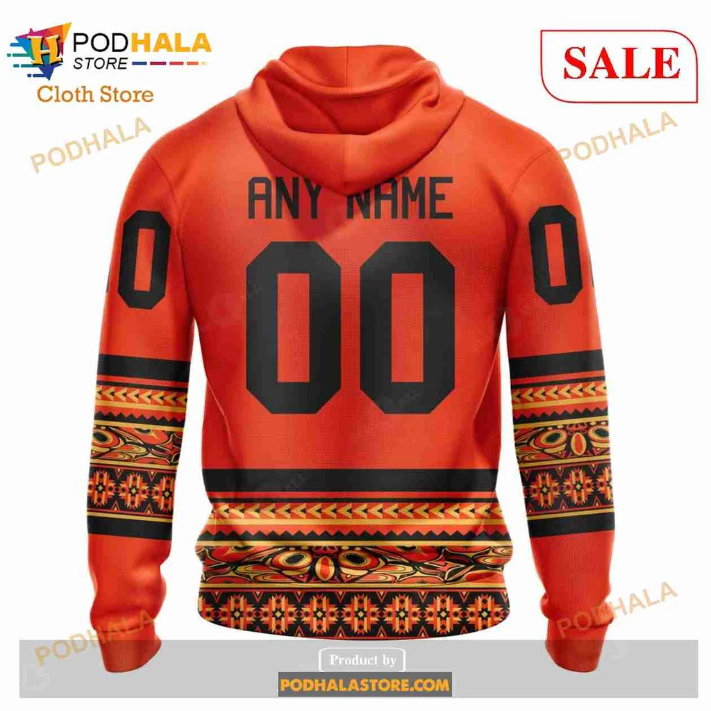 Vibrant Indigenous Columbus Blue Jackets AOP Hoodie With Star Design Vibrant Indigenous Columbus Blue Jackets AOP Hoodie With Star Design