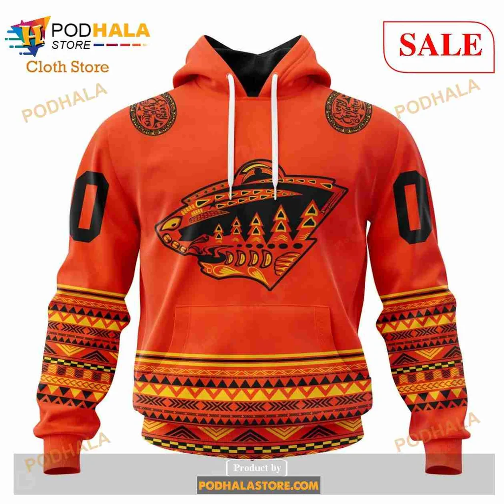 Vibrant Indigenous Minnesota Wild 3d Hoodie With Unique Graphic Design