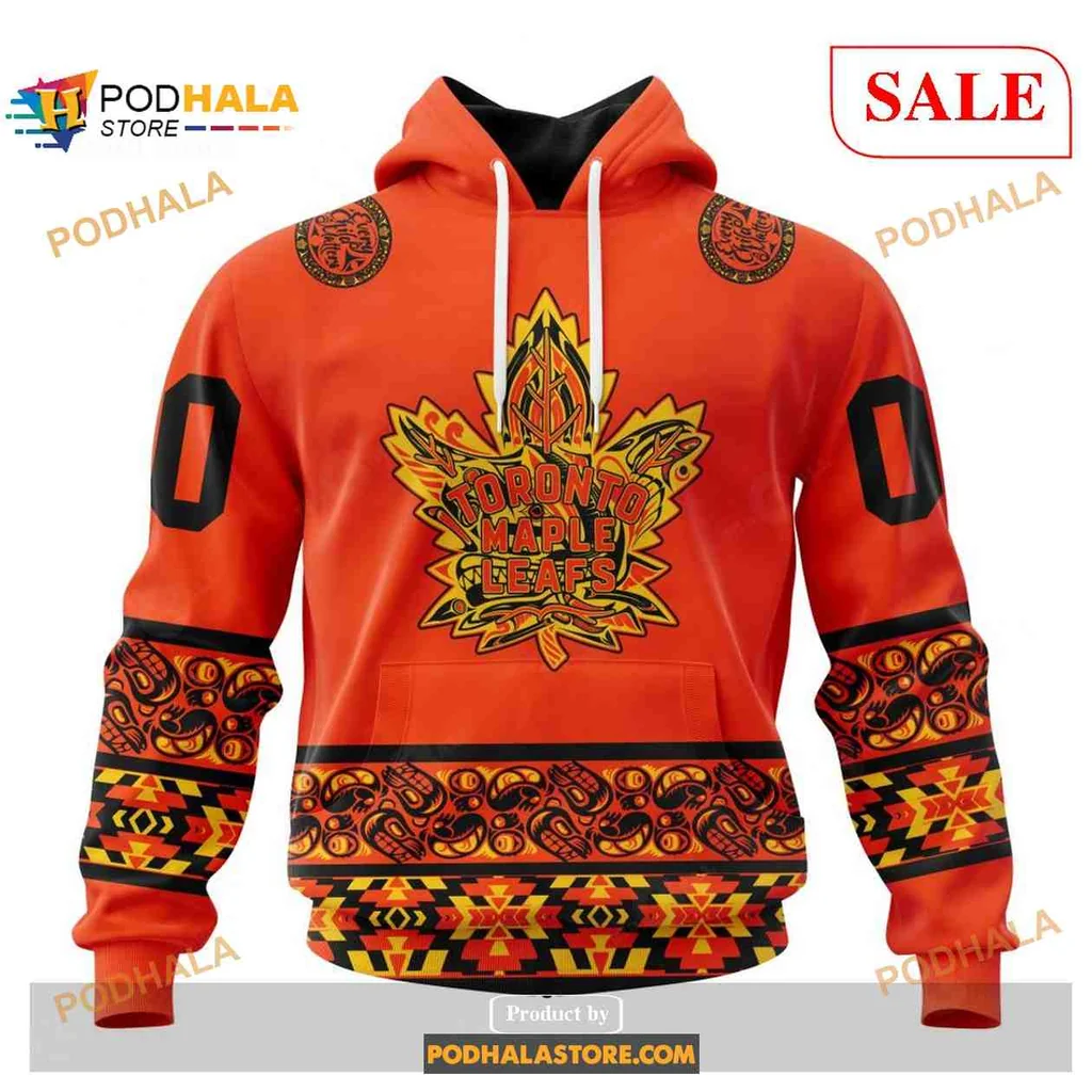 Vibrant Indigenous Toronto Maple Leafs 3d Hoodie With Cultural Design
