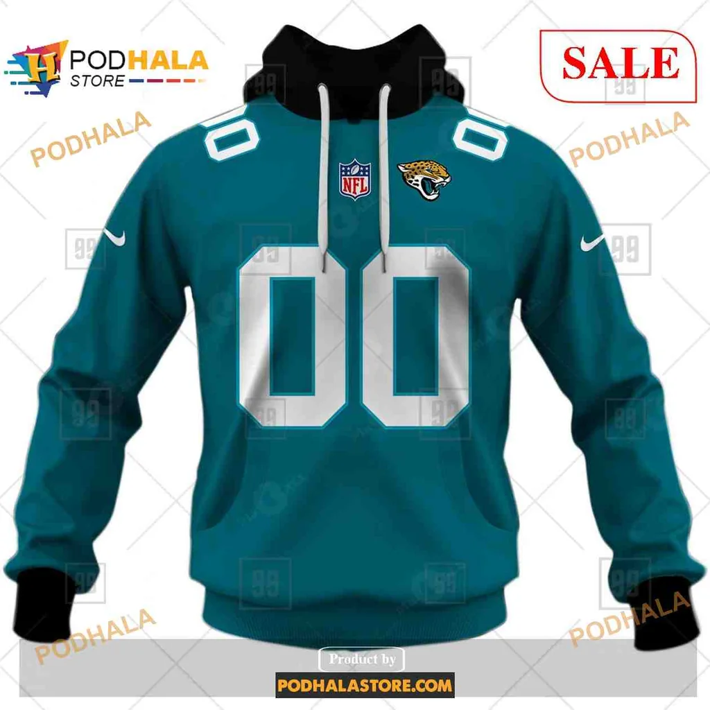 Vibrant Jacksonville Jaguars 3d Hoodie With Bold Number 00 And Team Logo