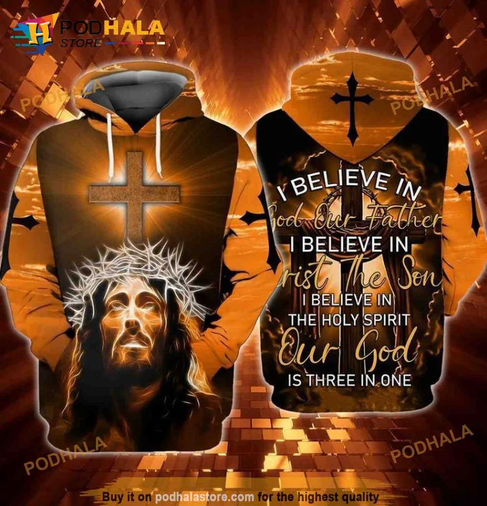 Vibrant Jesus Christ 3d Hoodie Featuring The Holy Spirit And Faith Affirmation