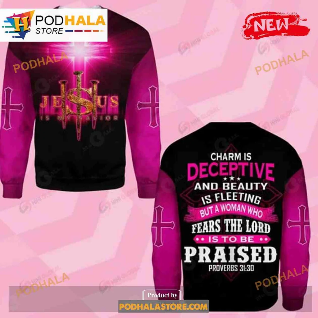 Vibrant Jesus Faith AOP Hoodie, Charm Is Deceptive And Beauty Is Fleeting Design Vibrant Jesus Faith AOP Hoodie, Charm Is Deceptive And Beauty Is Fleeting Design