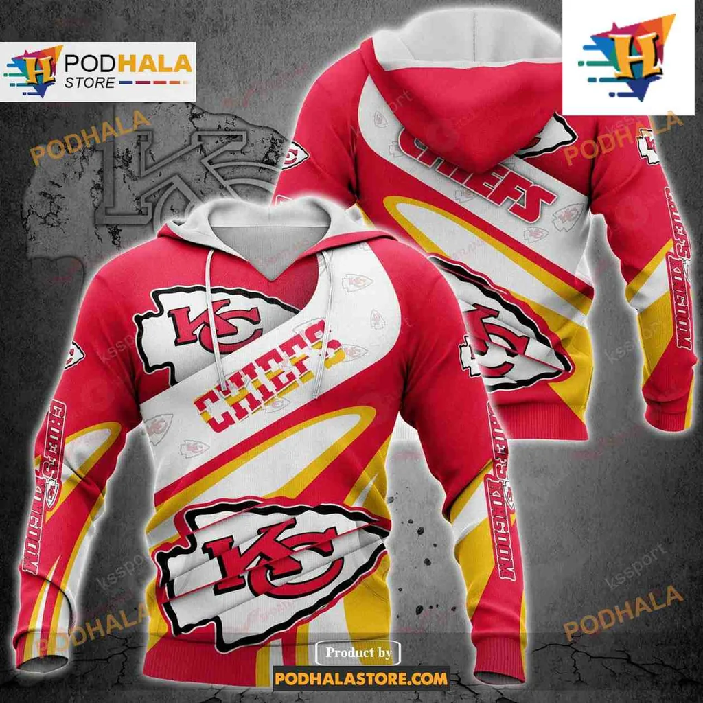 Vibrant Kansas City Chiefs 3d Hoodie Featuring Bold Logo And Team Colors
