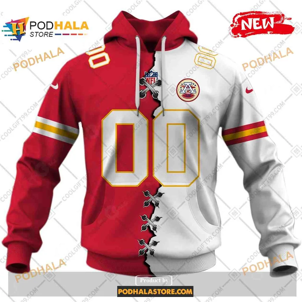 Vibrant Kansas City Chiefs 3d Hoodie With Bold Logo And Nfl Emblem