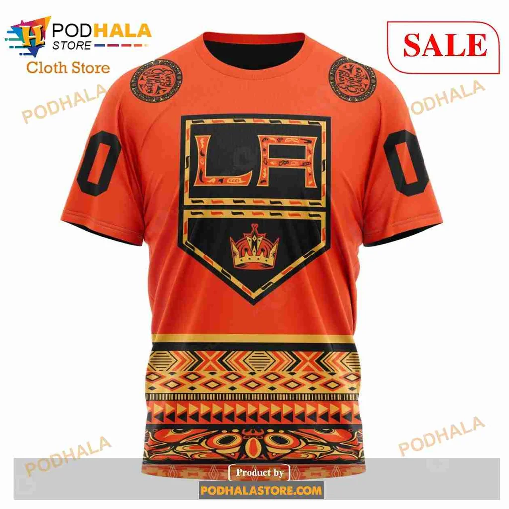 Vibrant Los Angeles Kings 3d Hoodie With Bold Crown Emblem And Tribal Design - Product View 6 Vibrant Los Angeles Kings 3d Hoodie With Bold Crown Emblem And Tribal Design - Product View 6