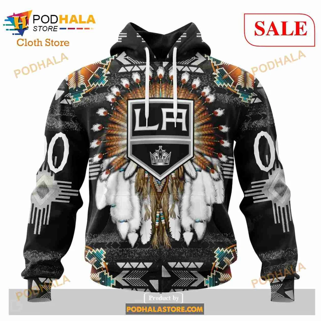 Vibrant Los Angeles Kings 3d Hoodie With Native American Inspired Design