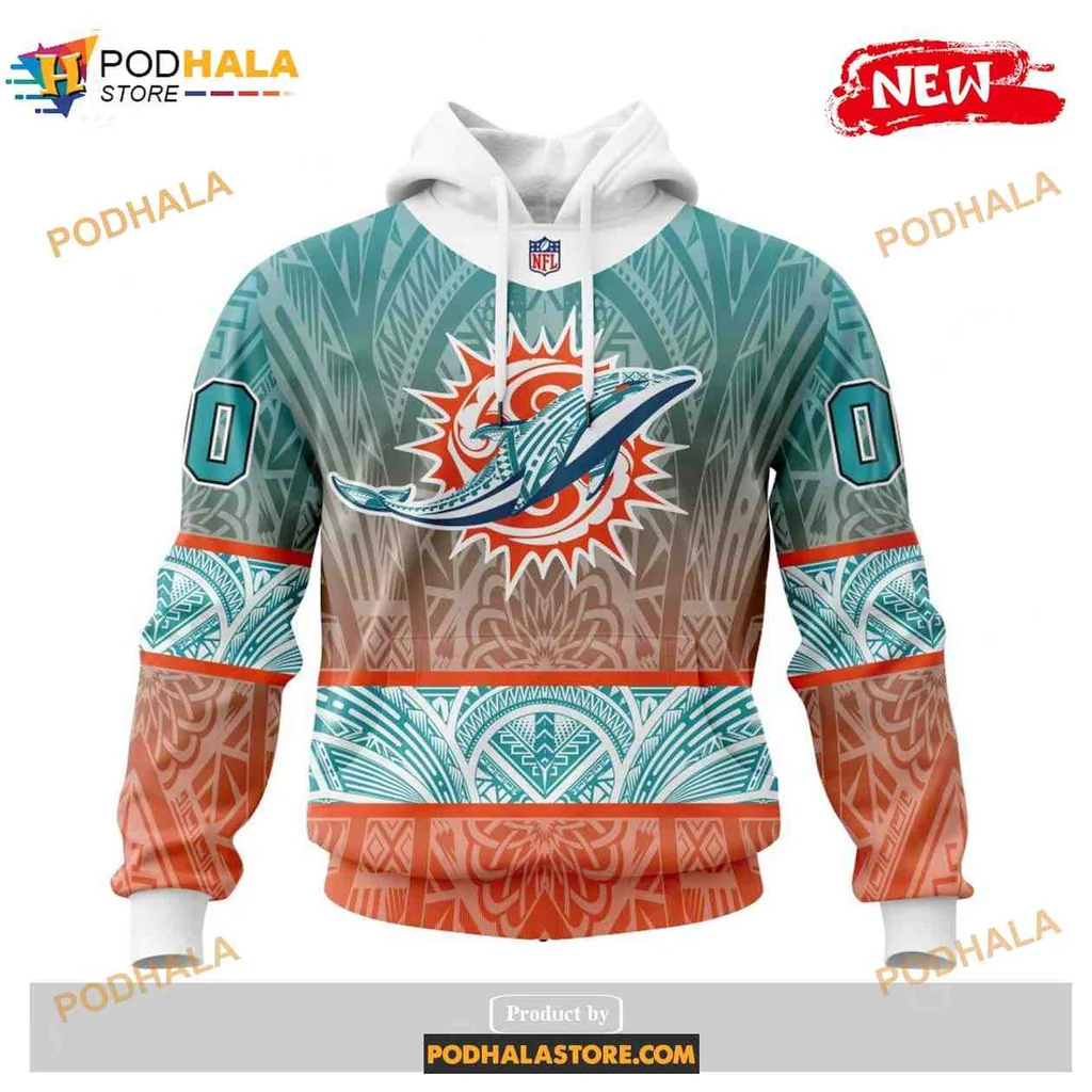Vibrant Miami Dolphins Samoa Culture 3d Hoodie With Bold Tribal Design