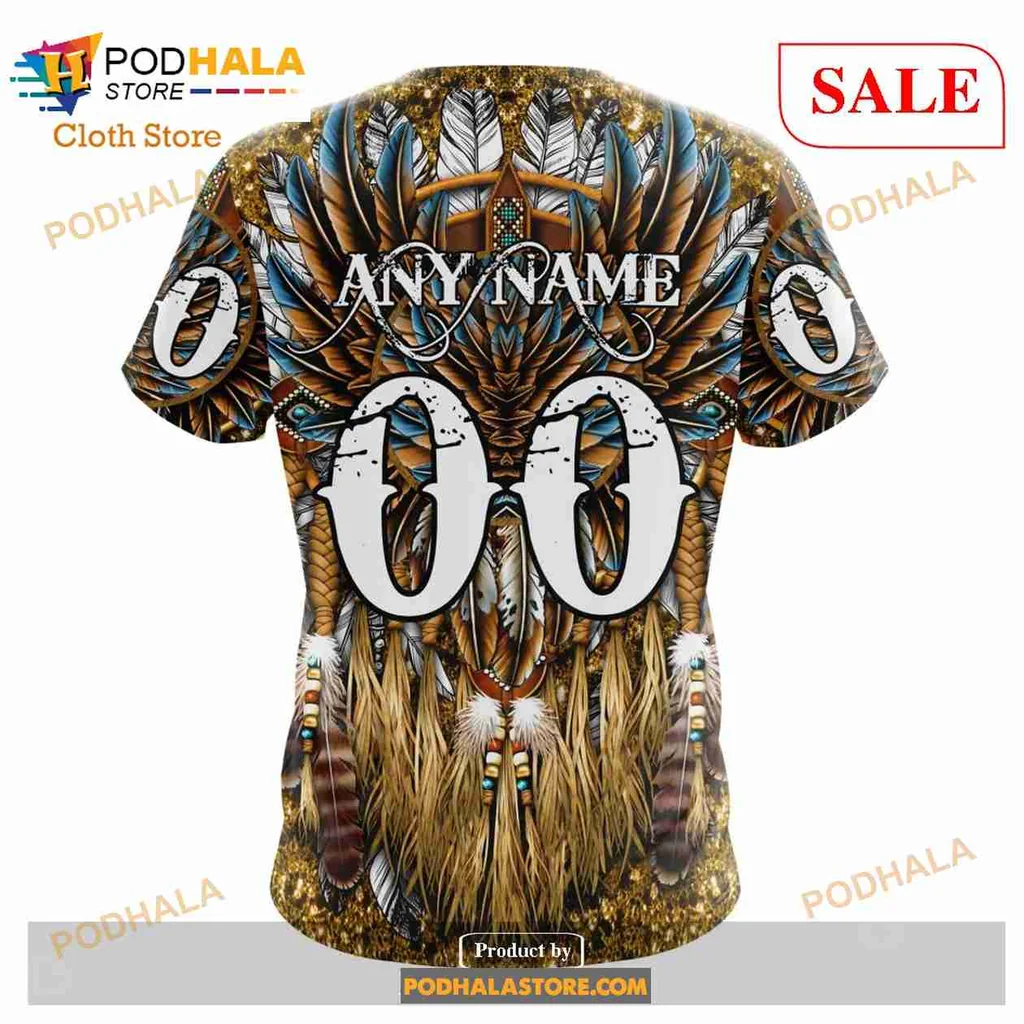Vibrant Nashville Predators 3d Hoodie With Tribal Feather Design - Product View 7 Vibrant Nashville Predators 3d Hoodie With Tribal Feather Design - Product View 7