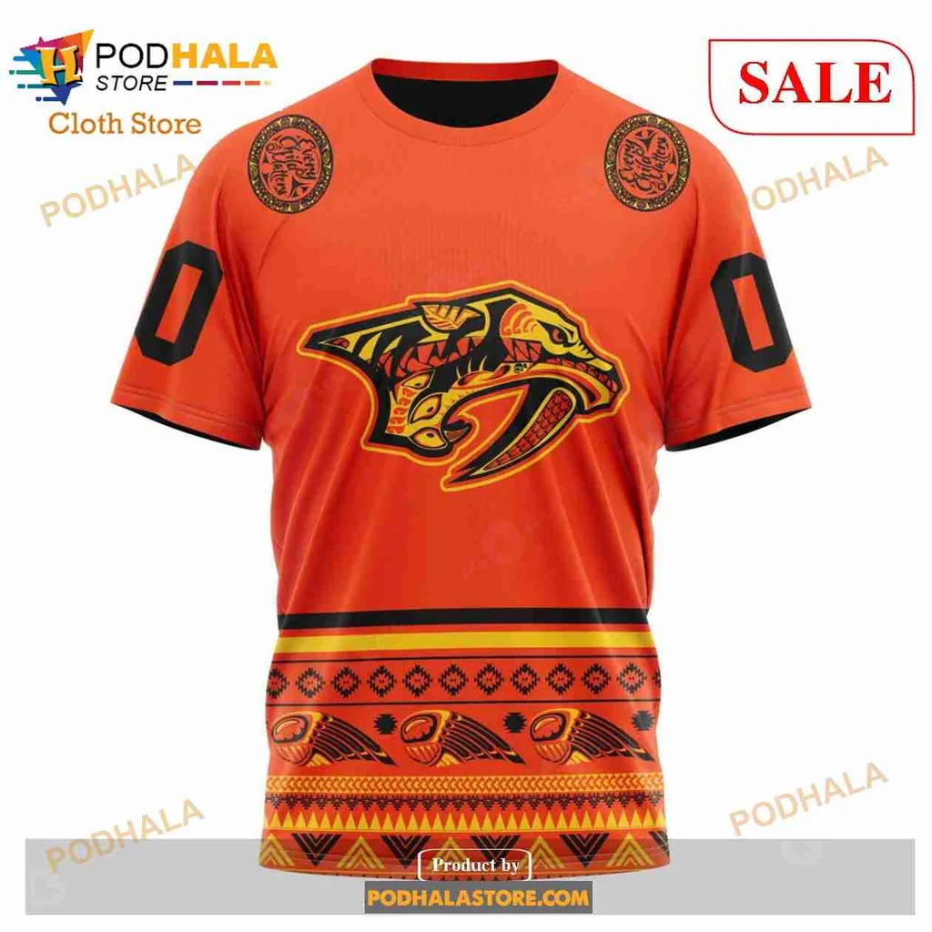 Vibrant Nashville Predators 3d Hoodie With Tribal Patterns And Bold Colors - Product View 6 Vibrant Nashville Predators 3d Hoodie With Tribal Patterns And Bold Colors - Product View 6