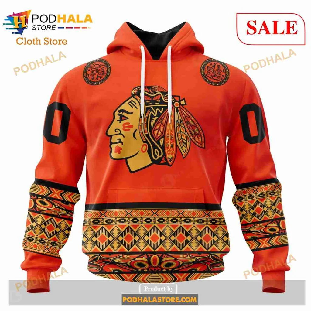 Vibrant Native American Chief 3d Hoodie With Bold Geometric Patterns