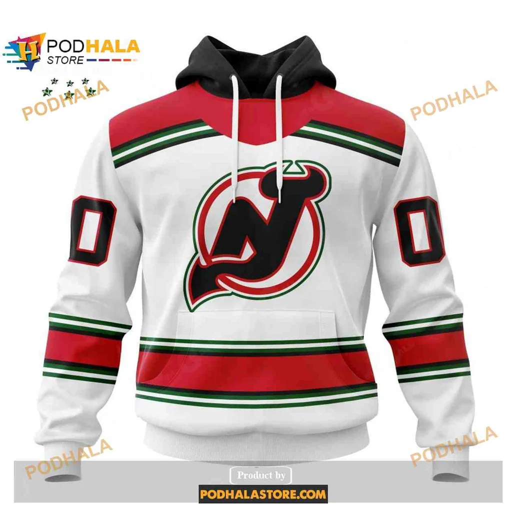 Vibrant New Jersey Devils 3d Hoodie With Bold Logo And Stripes