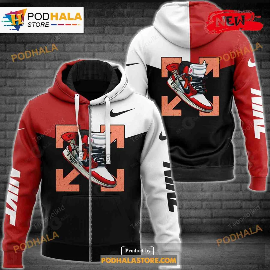 Vibrant Nike Sneaker All Over Print Hoodie With Bold Graphic Design Vibrant Nike Sneaker All Over Print Hoodie With Bold Graphic Design