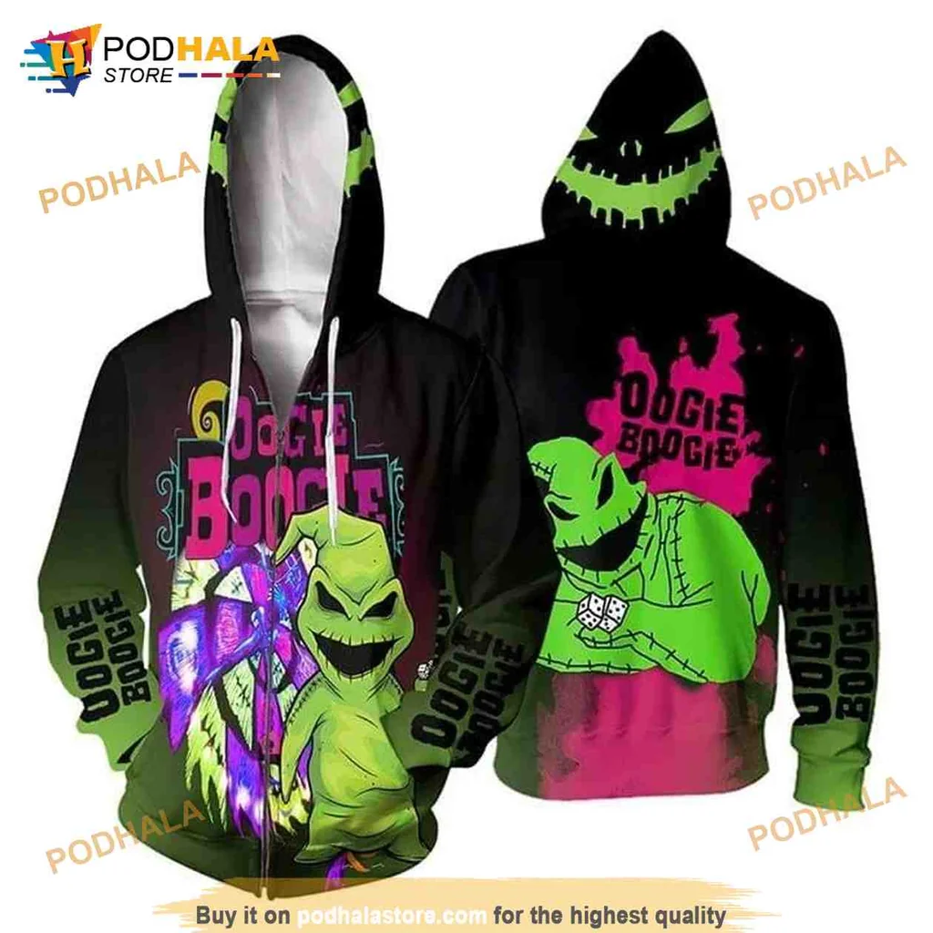 Vibrant Oogie Boogie 3d Hoodie Featuring Halloween Design And Colors