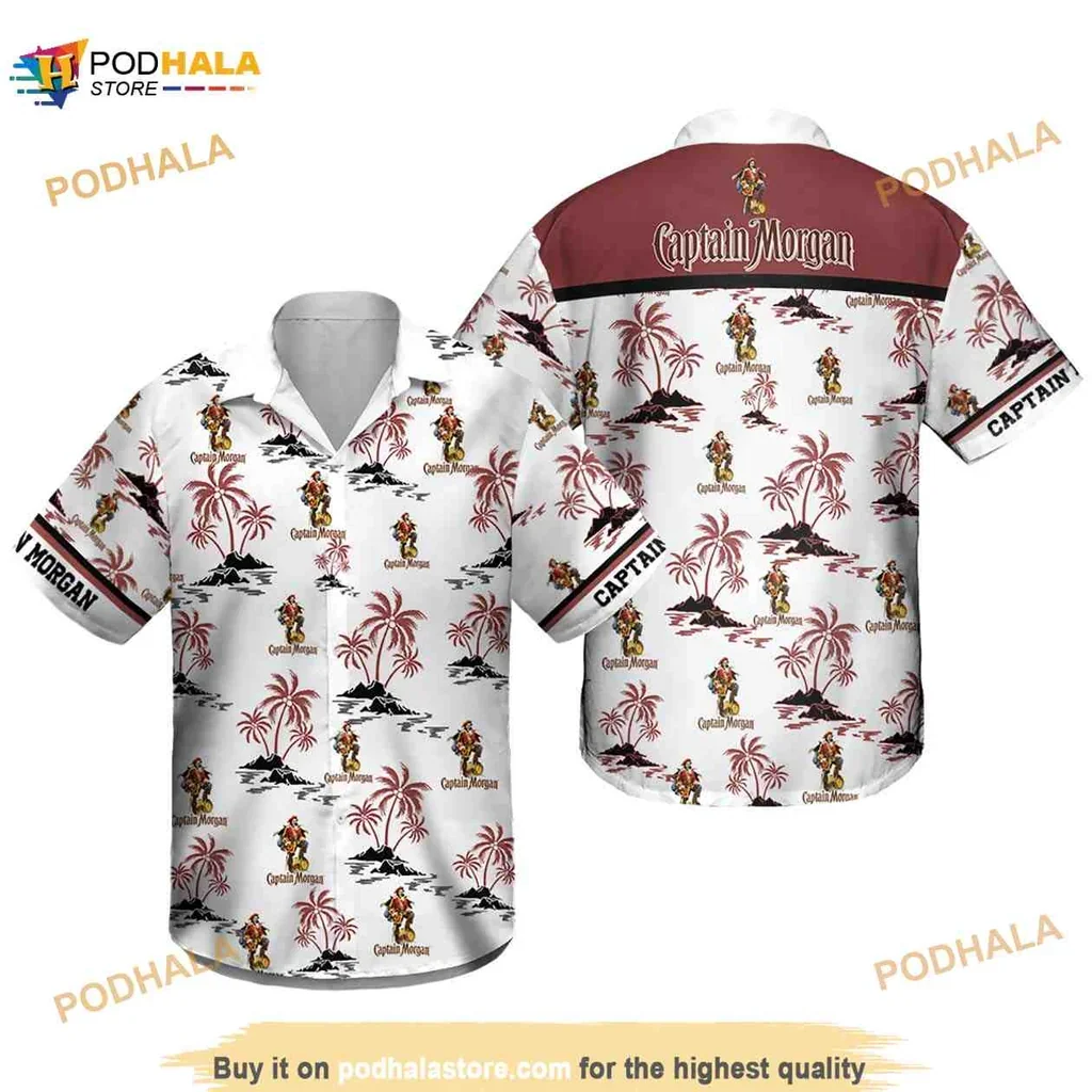 Vibrant Pirate Palm Tree Hawaiian Shirt With Tropical Beach Design