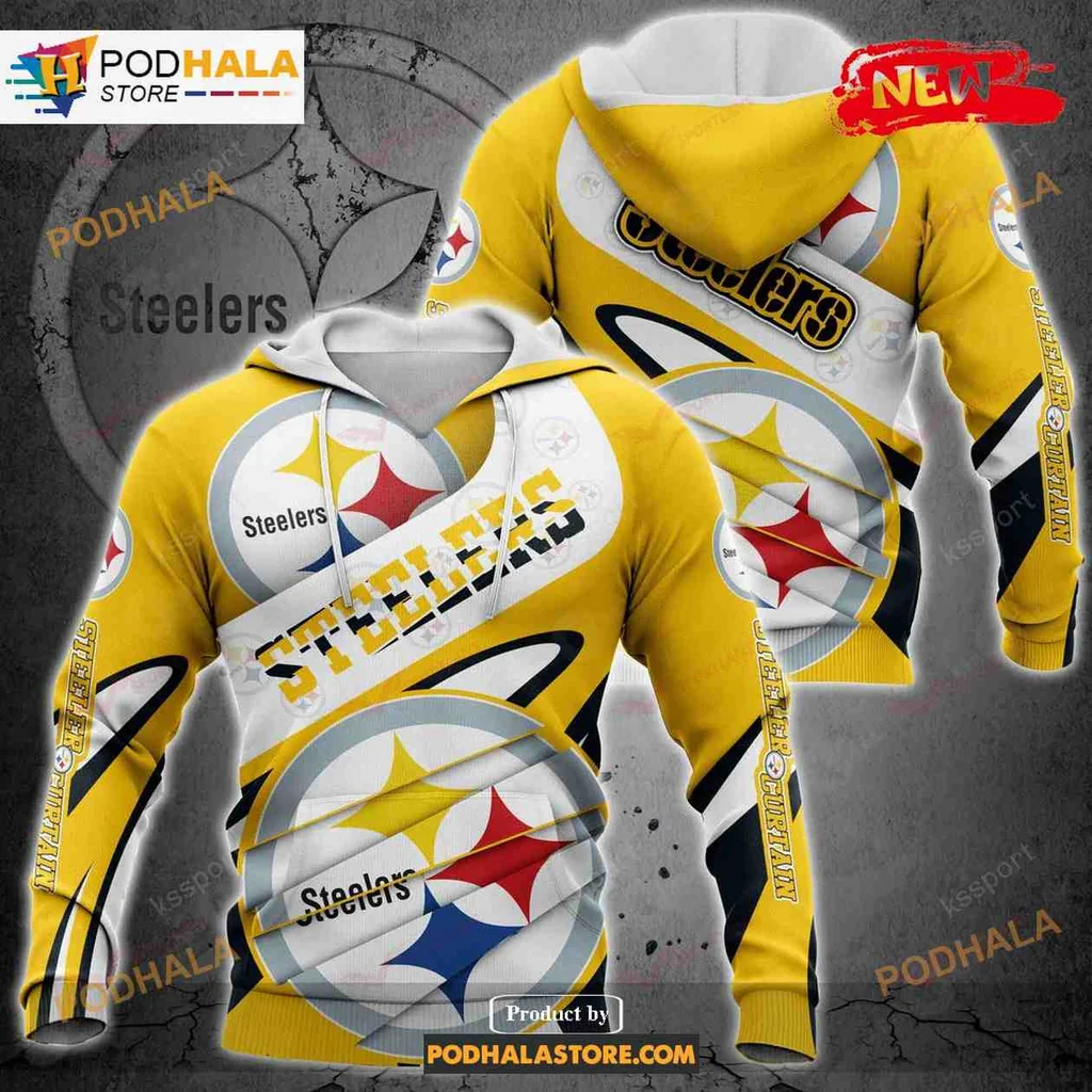 Vibrant Pittsburgh Steelers 3d Hoodie With Bold Team Logo And Energetic Design