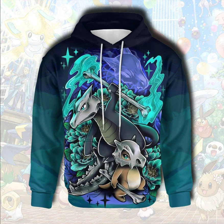 Vibrant Pokemon Adventure 3d Hoodie Featuring Colorful Characters And Energy