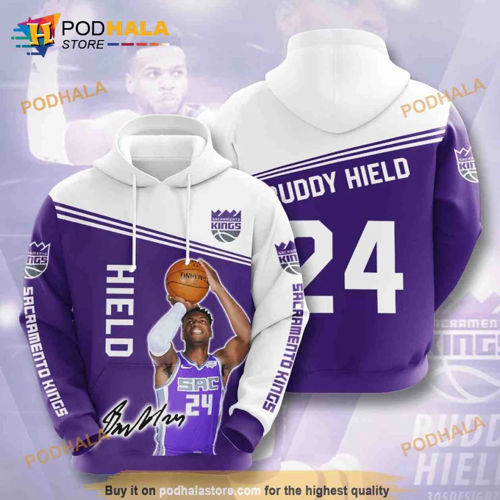 Vibrant Sacramento Kings Buddy Hield 3d Hoodie With Player Action Design