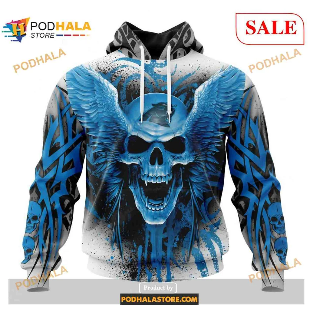 Vibrant Skull Wings 3d Hoodie With Edgy Tribal Patterns Design