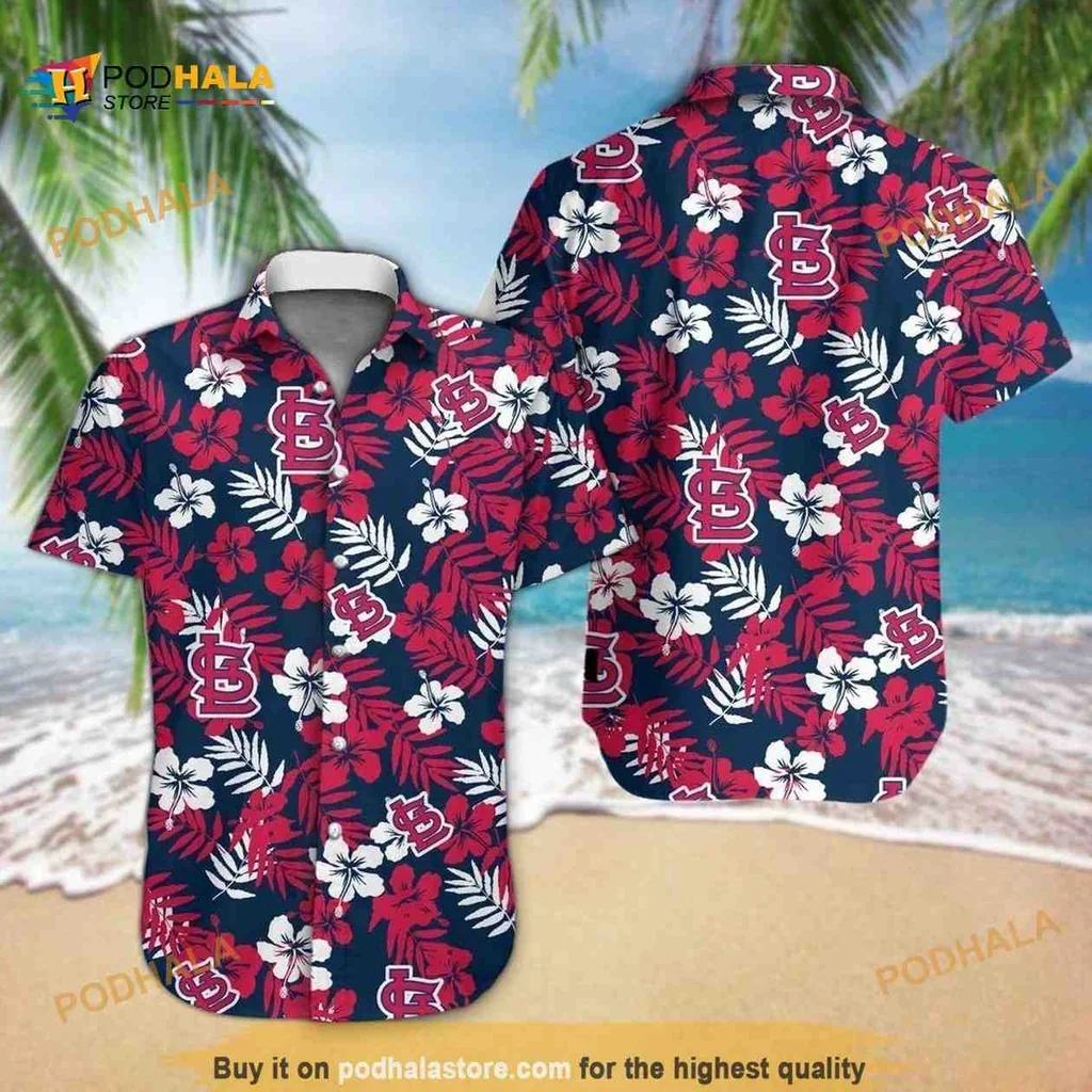 Vibrant St Louis Cardinals Hawaiian Shirt With Tropical Hibiscus Design