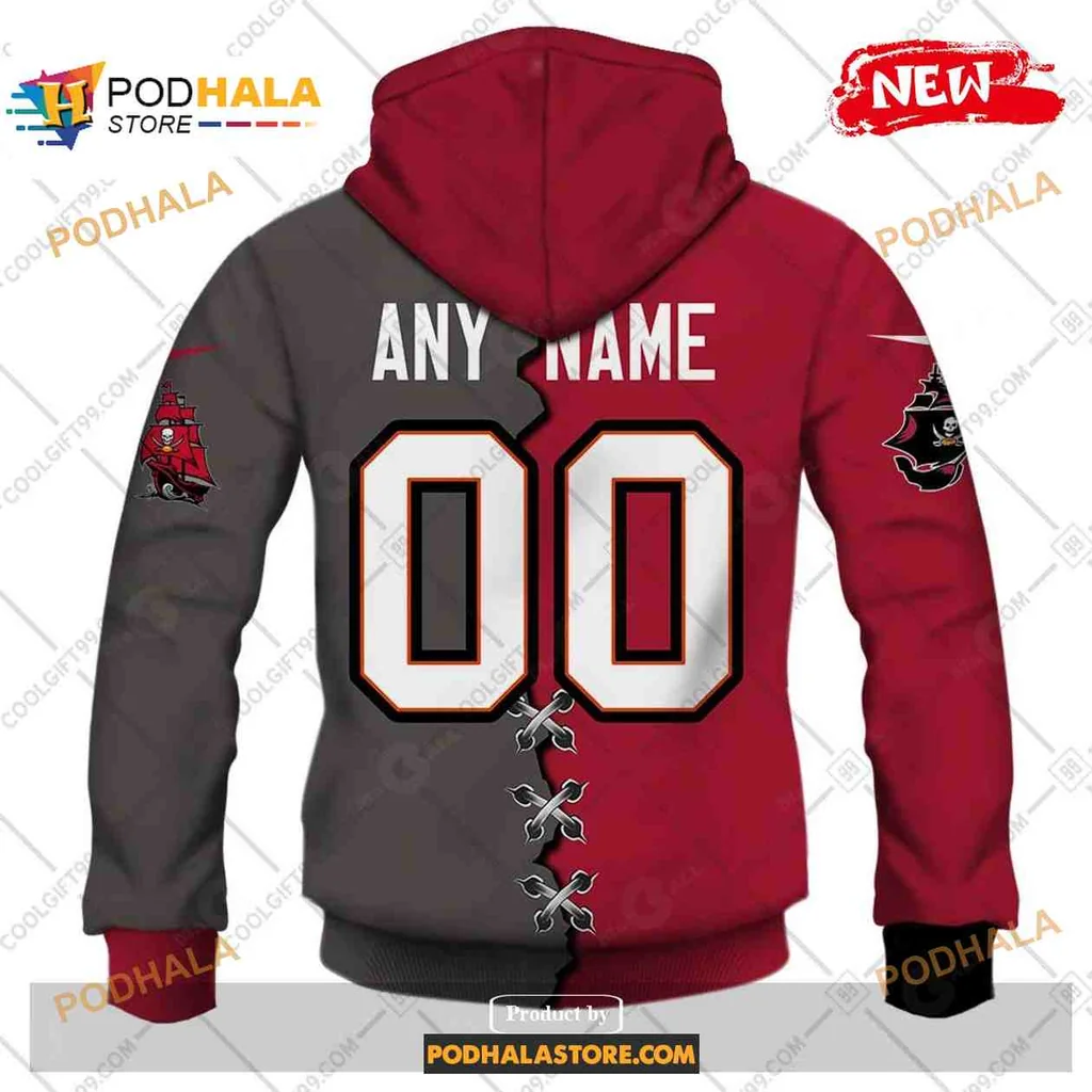 Vibrant Tampa Bay Buccaneers AOP Hoodie With Bold Team Colors And Nfl Logo Vibrant Tampa Bay Buccaneers AOP Hoodie With Bold Team Colors And Nfl Logo