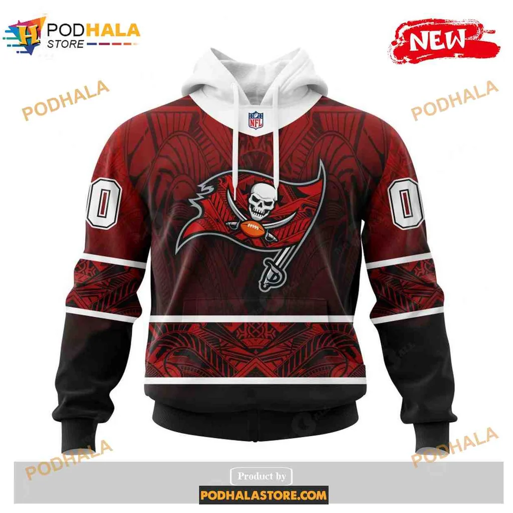 Vibrant Tampa Bay Buccaneers Samoa 3d Hoodie With Tribal Skull Design
