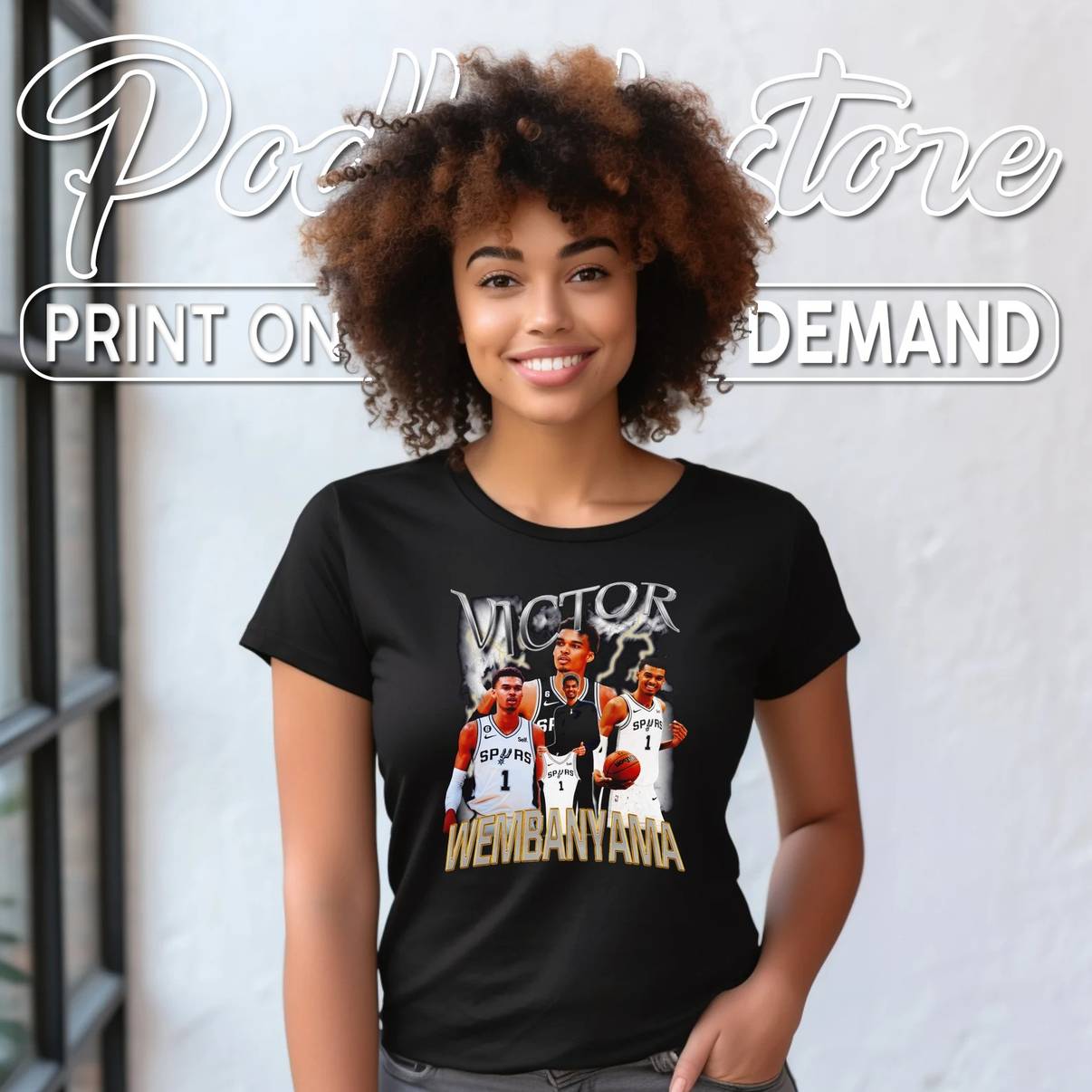 Victor Wembanyama Spurs Fan Shirt 1 San Antonio Basketball 90s Style Graphic Men