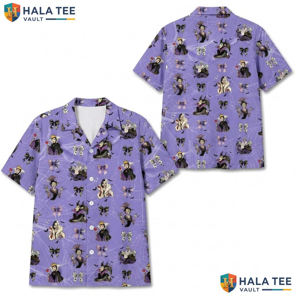Villain Maleficent Halloween Hawaiian Shirt Cruella Ursula Family