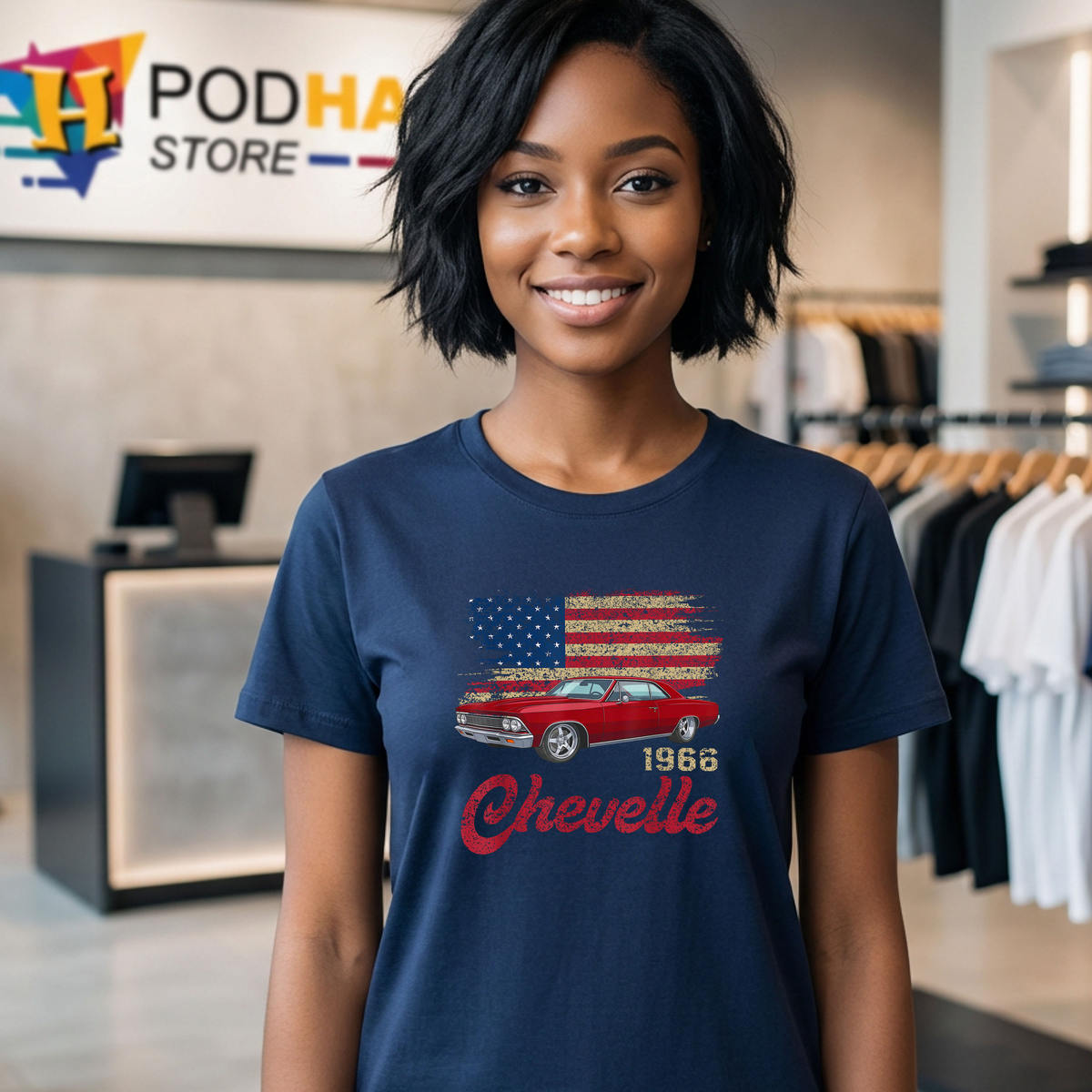 Vintage 1966 Chevelle Muscle Car Shirt 2026 Classic American Hot Rod Apparel