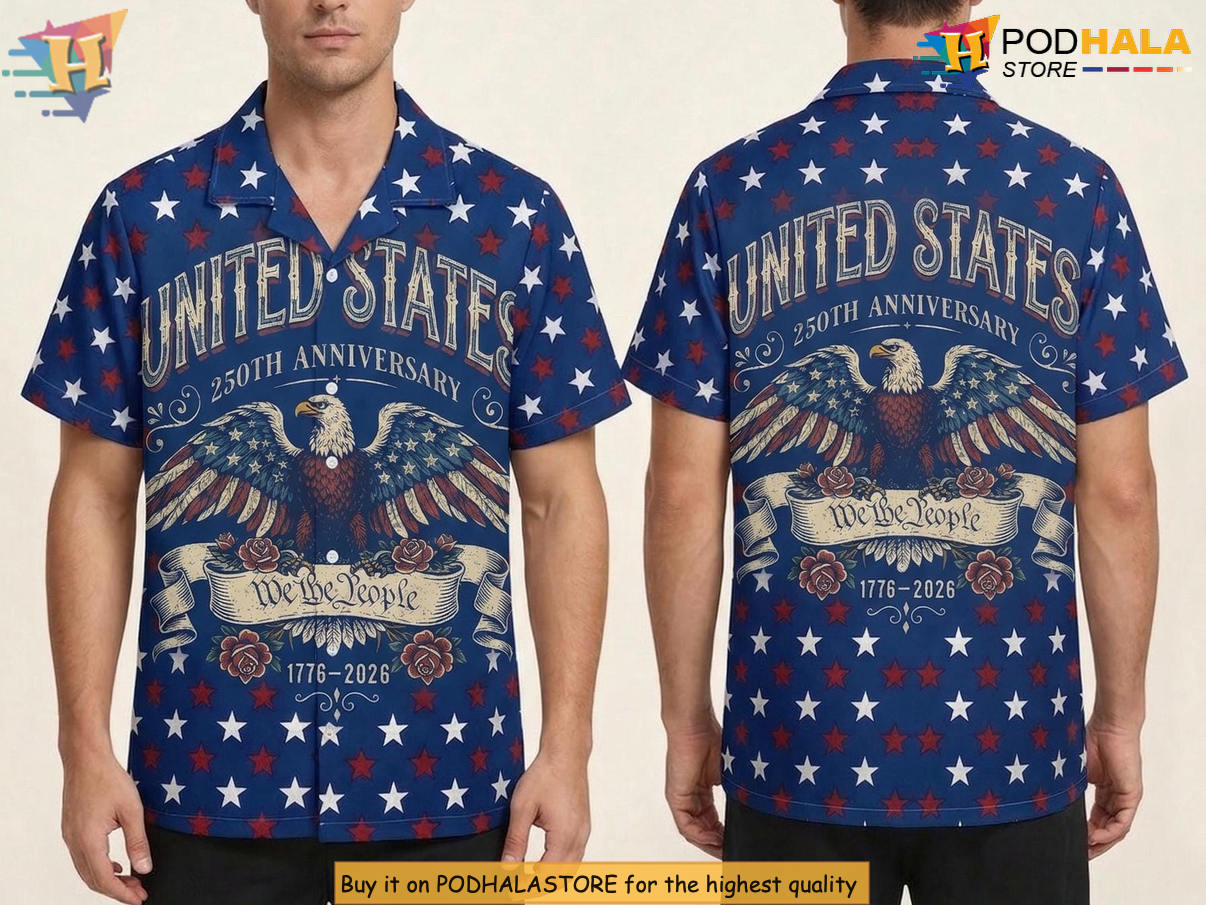 Vintage 250th Anniversary Hawaiian Shirt 2026 Patriotic American History Gear