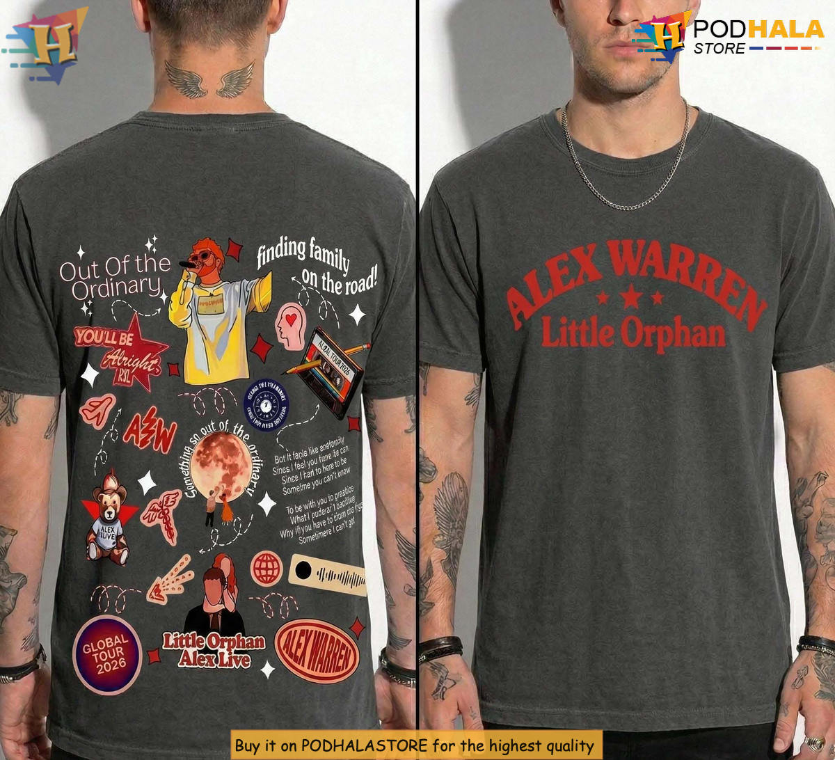 Vintage Alex Warren Concert Comfort Colors Shirt 2026 Two Sided Music Fan
