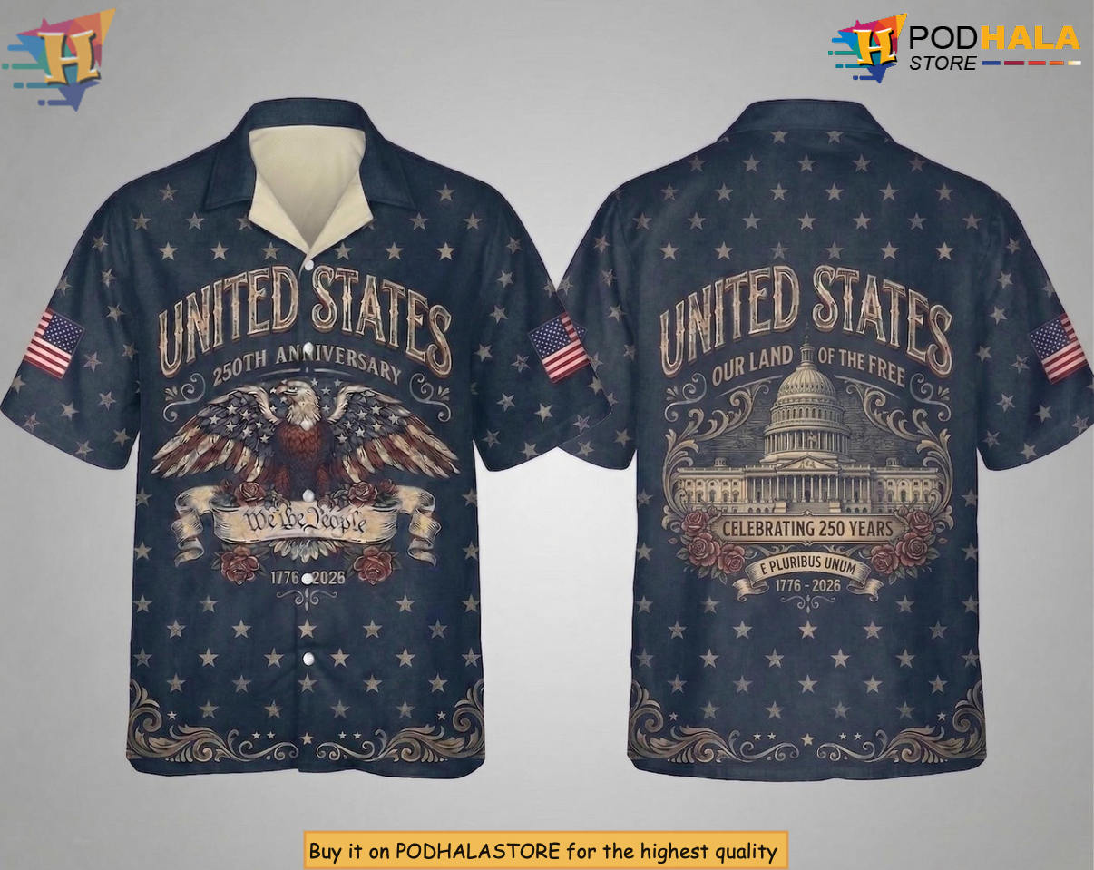 Vintage American History Hawaiian Shirt 2026 Patriotic 250th Anniversary Gear