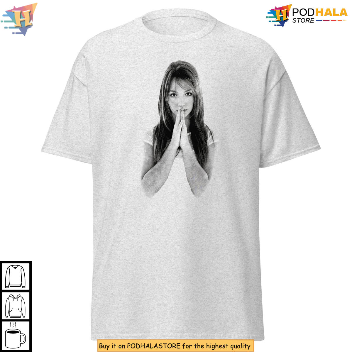 Vintage Britney Praying Tee Y2K Pop Culture Retro 2000s Pop Star Shirt