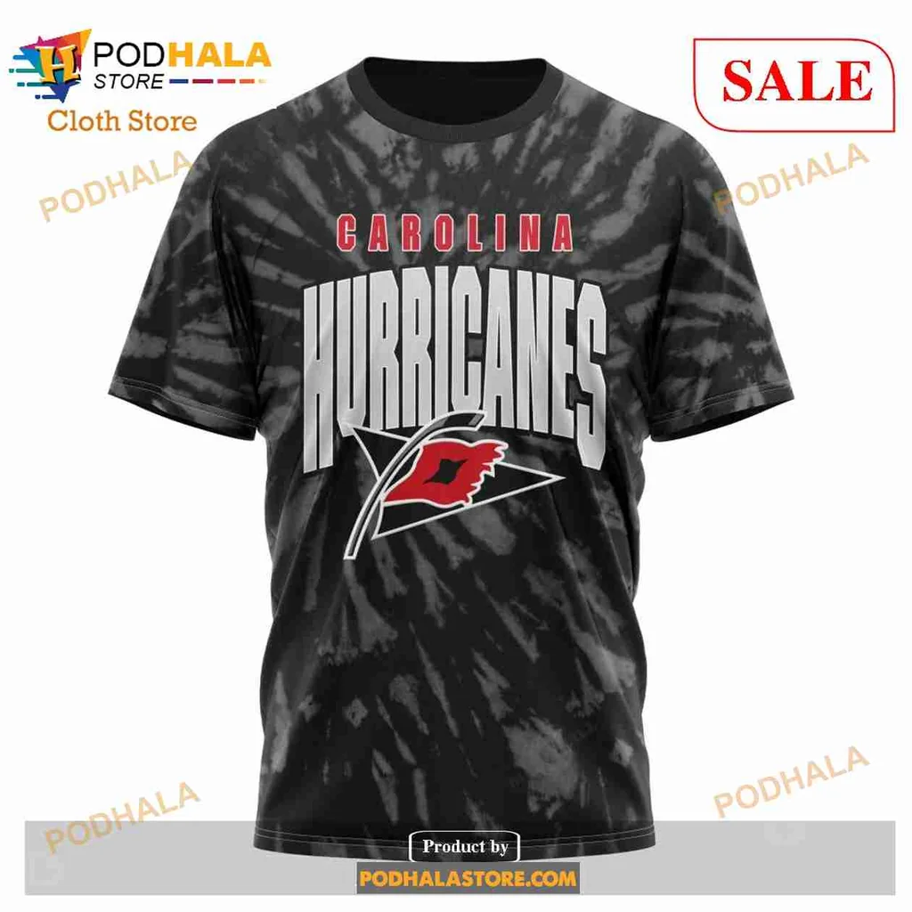 Vintage Carolina Hurricanes 3d Hoodie With Retro Tie Dye Design - Product View 6 Vintage Carolina Hurricanes 3d Hoodie With Retro Tie Dye Design - Product View 6