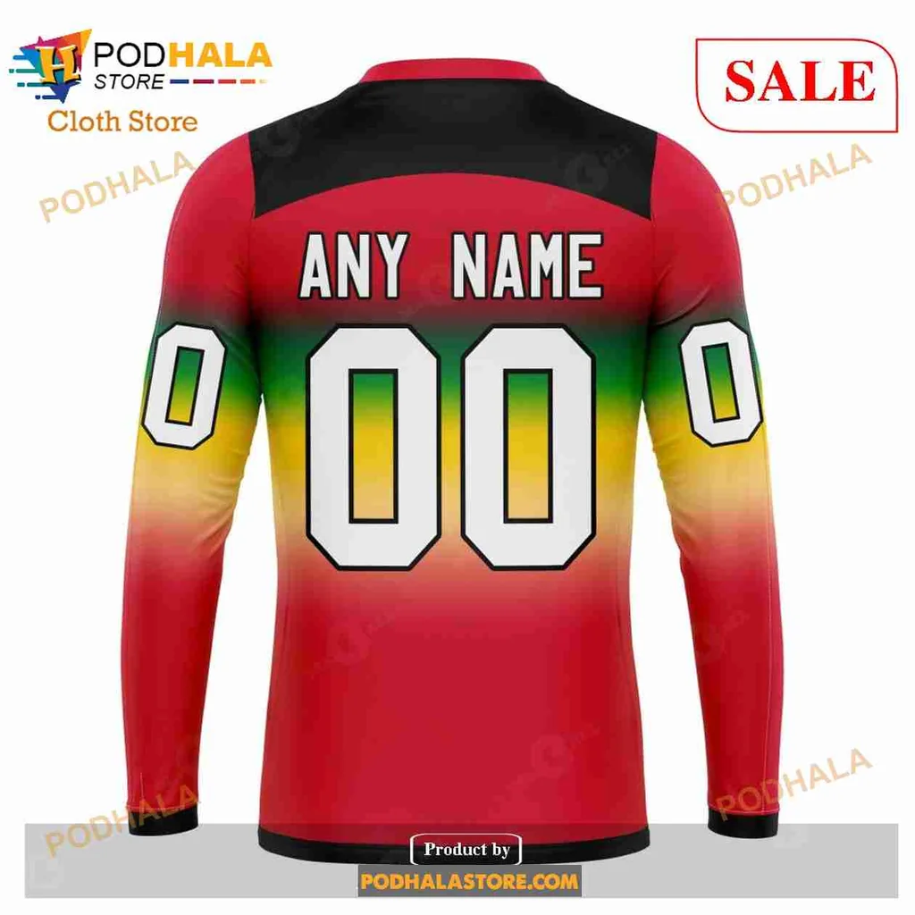 Vintage Chicago Blackhawks Gradient Hoodie With Native American Emblem - Product View 5 Vintage Chicago Blackhawks Gradient Hoodie With Native American Emblem - Product View 5