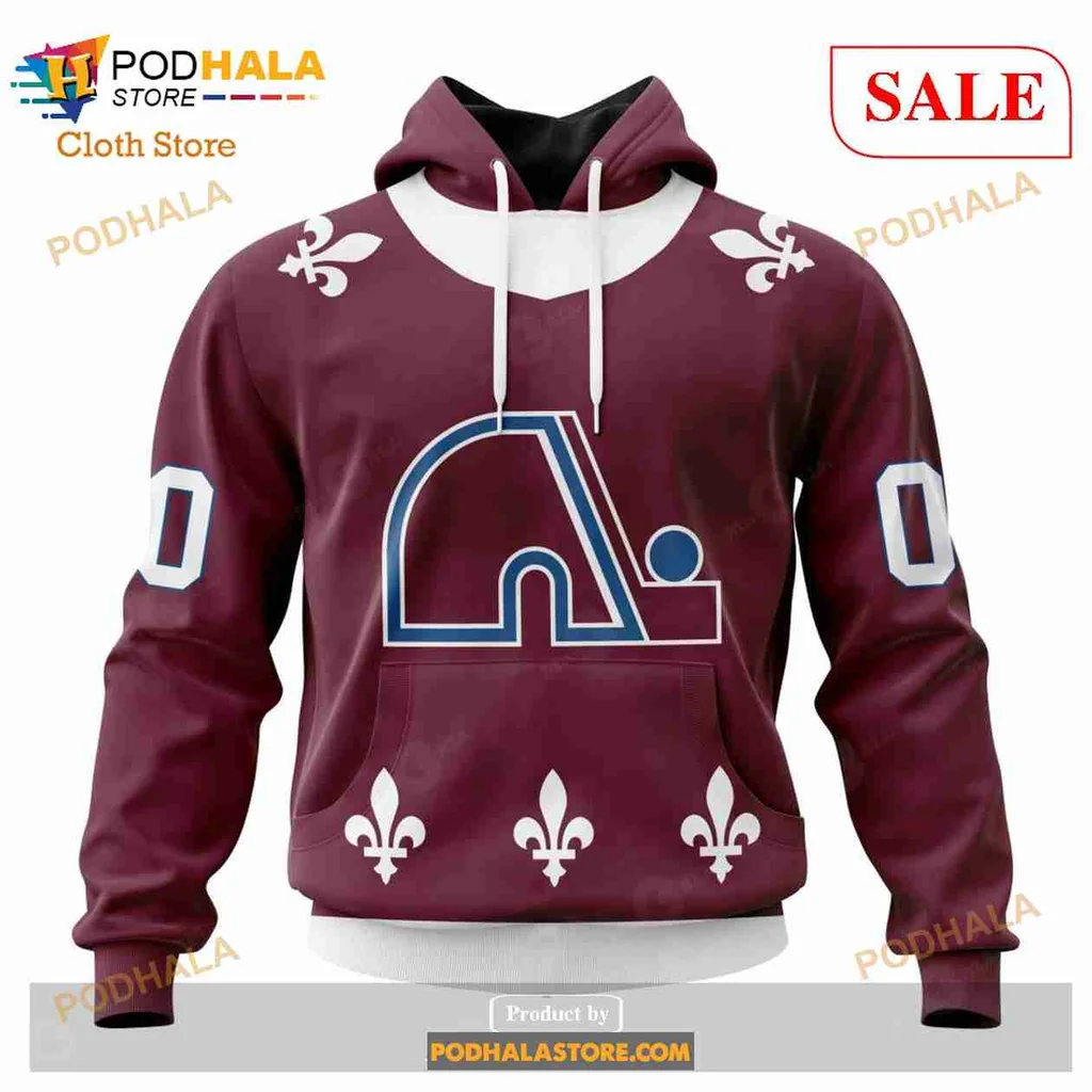 Vintage Colorado Avalanche 3d Hoodie With Retro Logo And Fleur De Lis Design