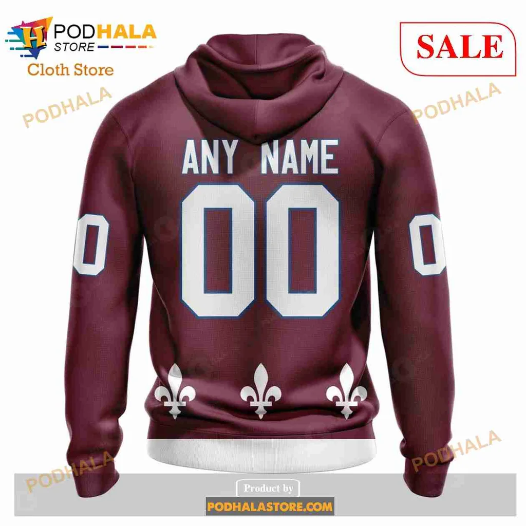 Vintage Colorado Avalanche AOP Hoodie With Retro Logo And Fleur De Lis Design Vintage Colorado Avalanche AOP Hoodie With Retro Logo And Fleur De Lis Design
