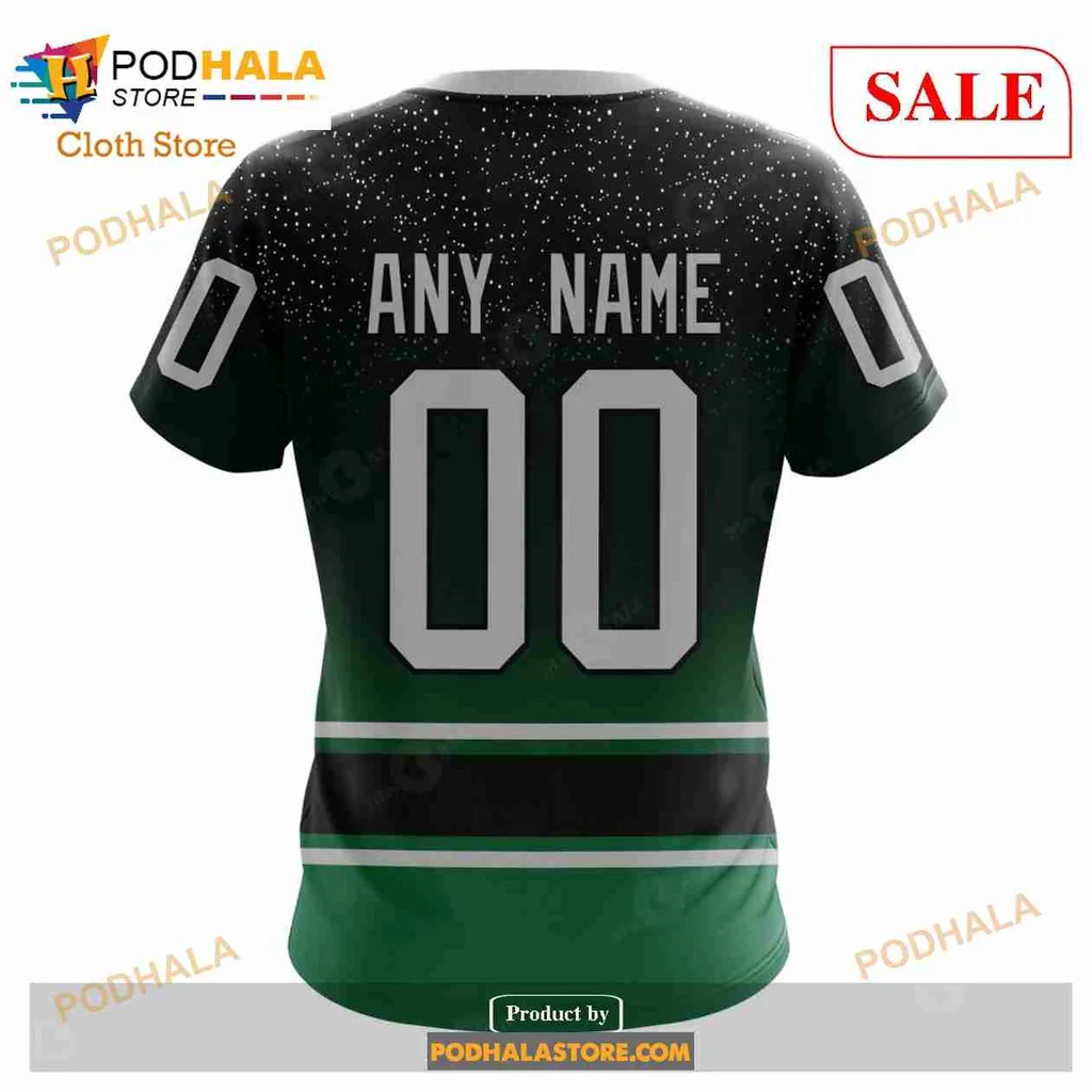 Vintage Dallas Stars Hoodie With Gradient Starry Design And Athletic Details - Product View 7 Vintage Dallas Stars Hoodie With Gradient Starry Design And Athletic Details - Product View 7