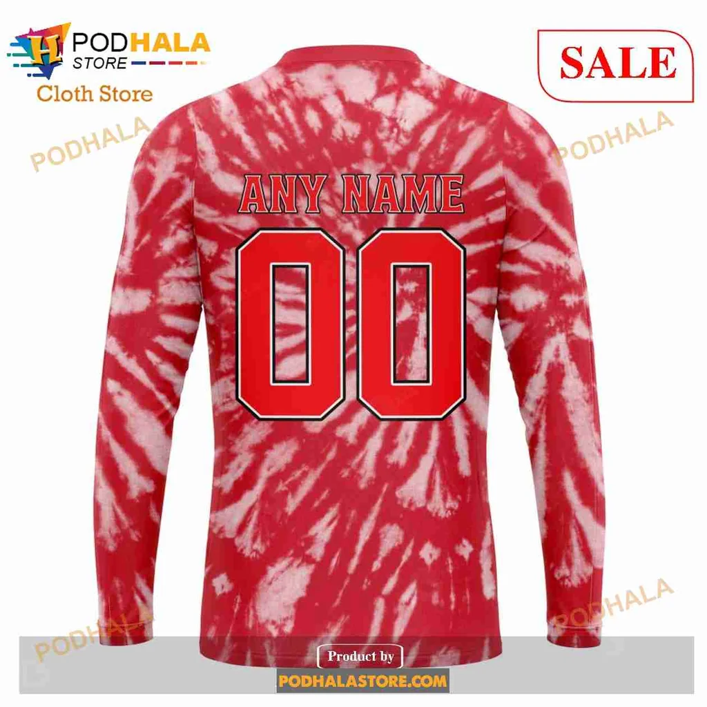 Vintage Detroit Red Wings 3d Hoodie, Retro Tie Dye Design Sweatshirt - Product View 5 Vintage Detroit Red Wings 3d Hoodie, Retro Tie Dye Design Sweatshirt - Product View 5