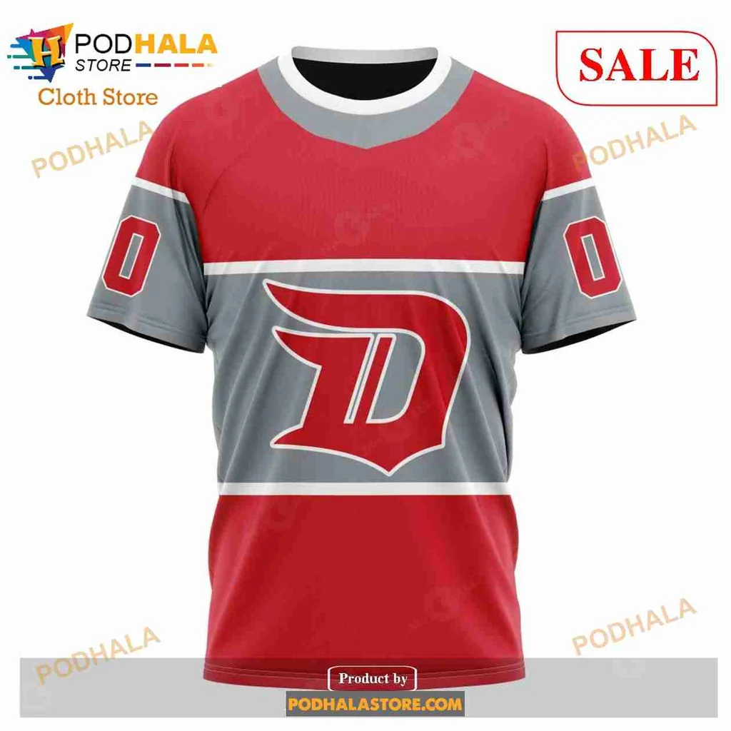 Vintage Detroit Red Wings 3d Hoodie With Bold D Emblem And Gray Stripe - Product View 6 Vintage Detroit Red Wings 3d Hoodie With Bold D Emblem And Gray Stripe - Product View 6