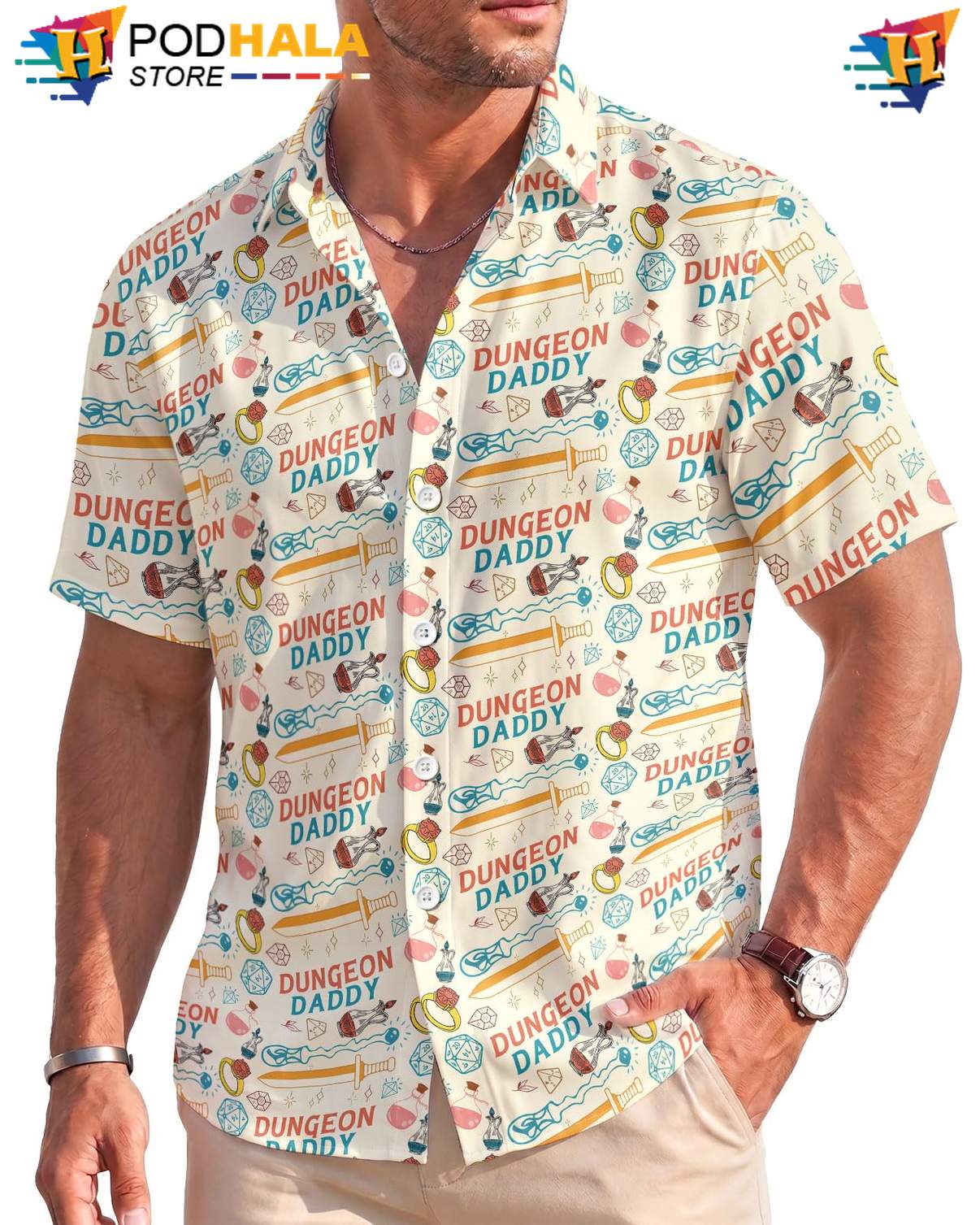 Vintage Gamer Aloha Shirt Mens Tropical Stretch Lightweight Resort Wear Top
